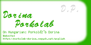 dorina porkolab business card